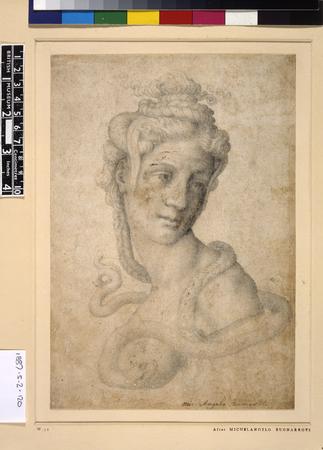Cleopatra, after Michelangelo Black chalk by After: Michelangelo
