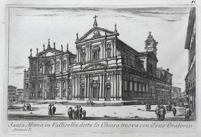 Chiesa di S. Maria in Vallicella, e Casa dei Preti della Cong.ne  dell'Oratorio - Chiesa Nuova / Roma Rome Rom by Vasi, Giuseppe  (1710-1782):: (1785) Art / Print / Poster